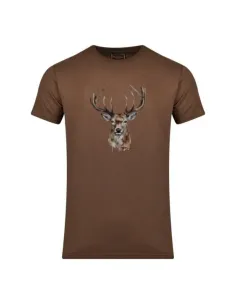 Chameleon Minima Stag Short Sleeve T-Shirt Brown