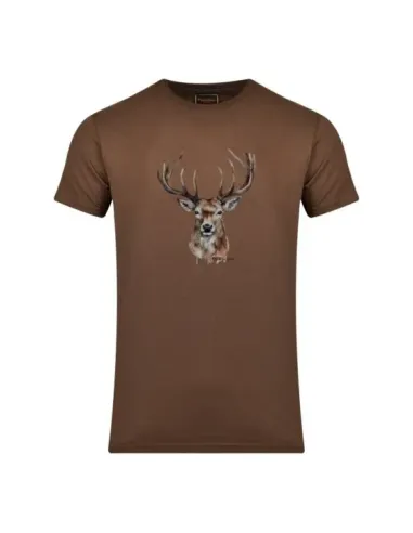 Chameleon Minima Stag Short Sleeve T-Shirt Brown