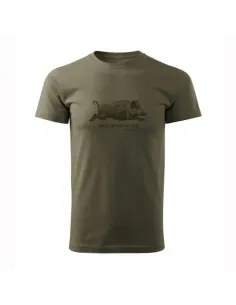 Chameleon Mossy Running Wild Boar Olive Short Sleeve T-Shirt